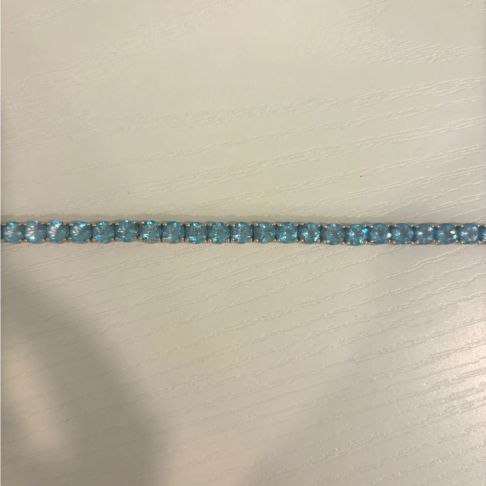 Blue Topaz Sterling Silver Bracelet